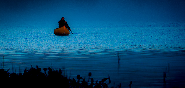 Fishing on Oxtongue Lake Dock, Ontario